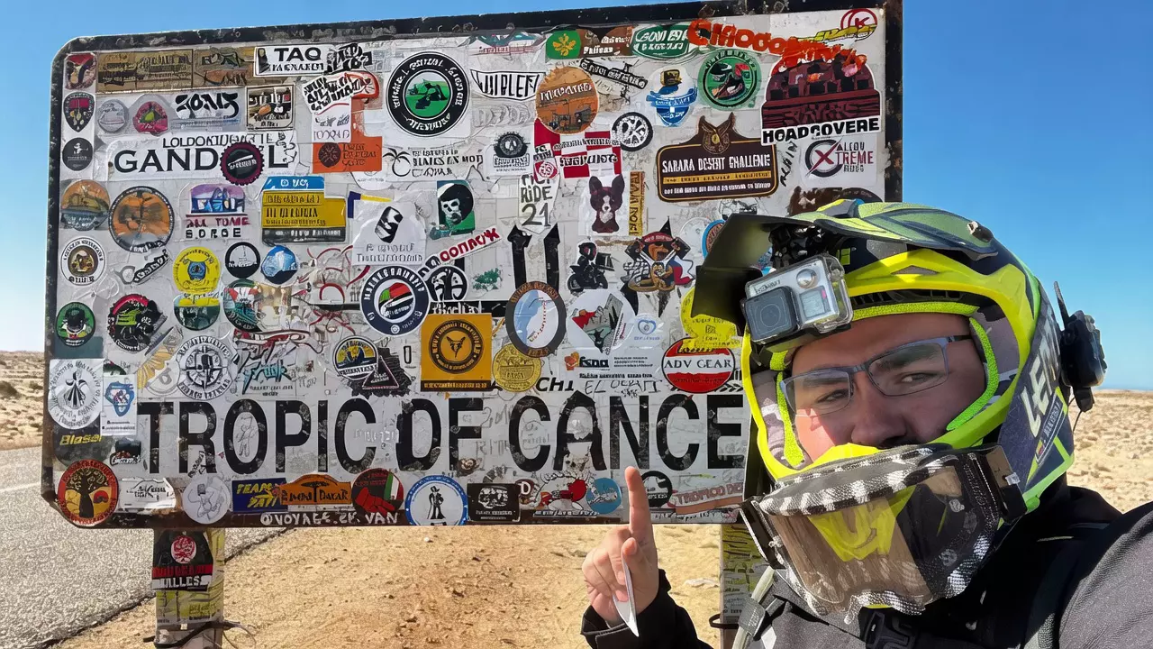 Luis en el trópico de Cáncer, camino del Dakar